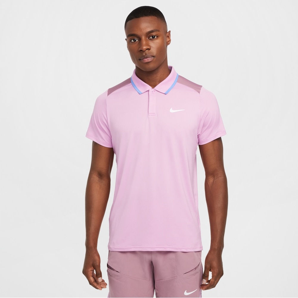 NWT Nike Court Advantage Pink Dri-Fit Tennis Polo